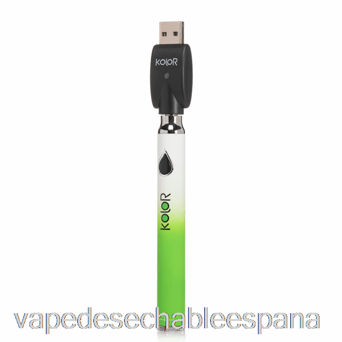 Vape Desechable España Leaf Buddi Kolor Twist Slim 650mah Batería Verde